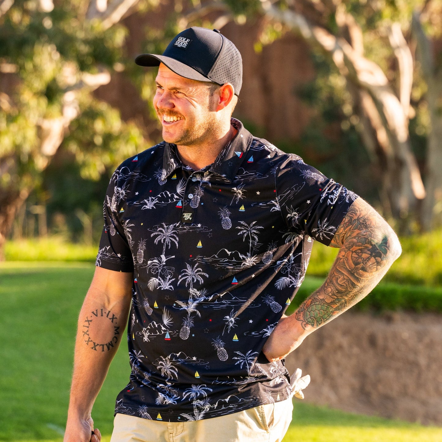 TUG Golf Polo | "Palm Swings”